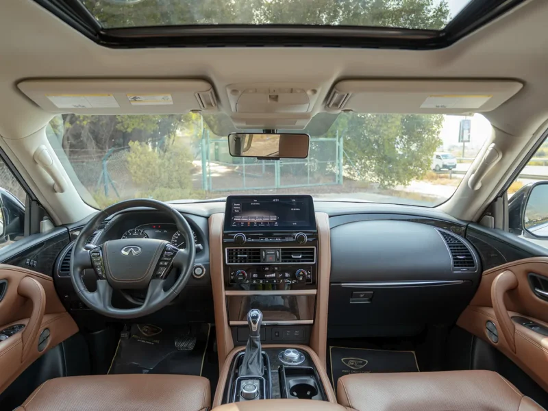 2023 Infiniti QX80 Sensory 5.6 Litres 8 Cylinders Petrol Engine White Brown SUV GCC