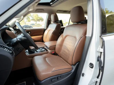 2023 Infiniti QX80 Sensory 5.6 Litres 8 Cylinders Petrol Engine White Brown SUV GCC