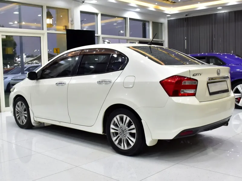 2012 Honda City EX 4 Cylinders Petrol Engine White Beige Sedan GCC Specs Automatic