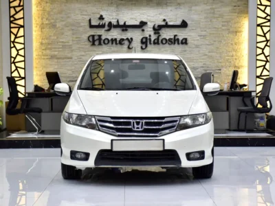 2012 Honda City EX 4 Cylinders Petrol Engine White Beige Sedan GCC Specs Automatic