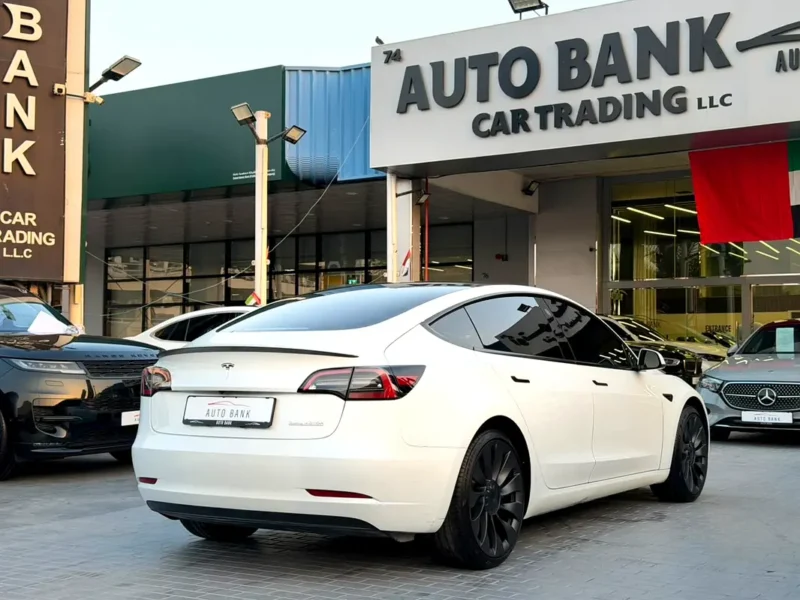 2023 Tesla Model 3 Performance Electric Vehicle 450 - 550 KM White Black Sedan GCC Specs