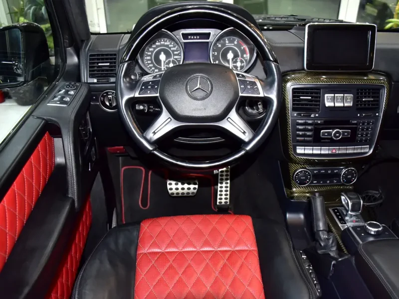 2015 Mercedes-Benz G-Class G 63 AMG 8 Cylinders Petrol Engine Black Red SUV GCC Specs