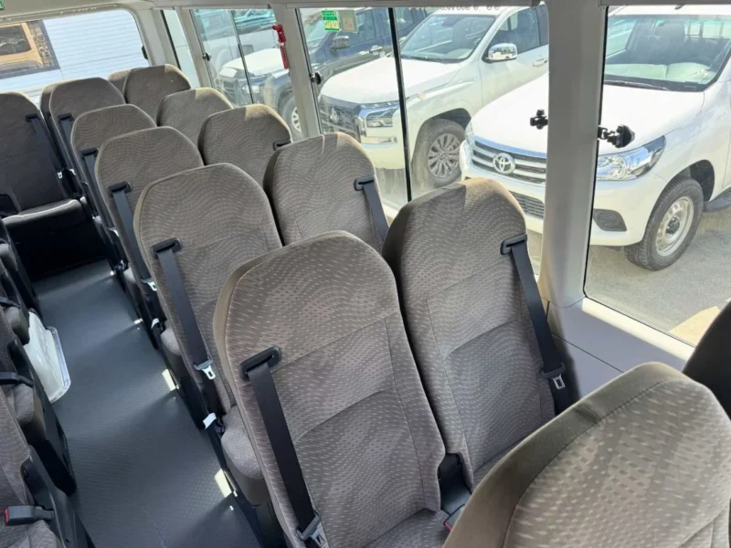 2026 Toyota Coaster 4.2 Litres V6 DIESEL Engine White Brown Van 23 STR MT GCC Specs