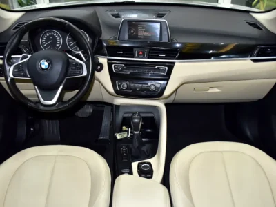 2017 BMW X1 sDrive20i 4 Cylinders Petrol Engine White Beige Crossover GCC Specs Automatic
