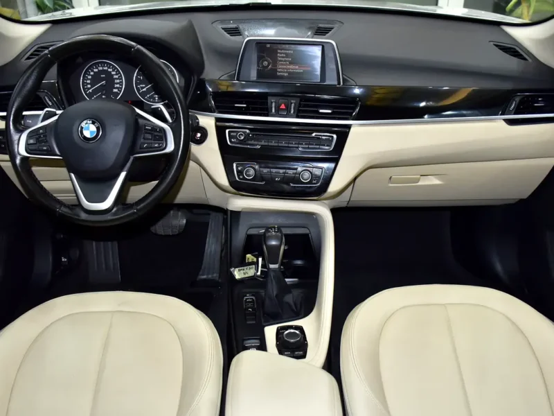 2017 BMW X1 sDrive20i 4 Cylinders Petrol Engine White Beige Crossover GCC Specs Automatic