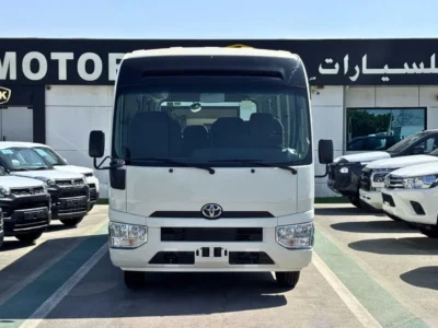 2026 Toyota Coaster 4.2 Litres V6 DIESEL Engine White Brown Van 23 STR MT GCC Specs