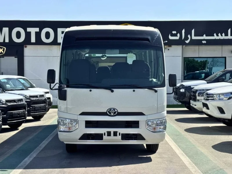 2026 Toyota Coaster 4.2 Litres V6 DIESEL Engine White Brown Van 23 STR MT GCC Specs