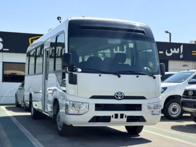 2026 Toyota Coaster 4.2 Litres V6 DIESEL Engine White Brown Van 23 STR MT GCC Specs