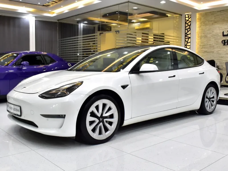 2021 Tesla Model 3 Standard Plus Electric Vehicle White Sedan 350 - 450 KM Range US Specs