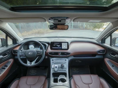 2023 Hyundai Santa Fe Premium Plus 3.5 Litres 6 Cylinders Petrol Engine Grey Brown SUV GCC