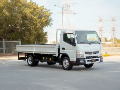 2023 Mitsubishi Canter Cargo Body 4.2L 4 Cylinders Engine White Grey Truck GCC Specs