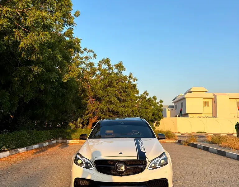 2015 Mercedes-Benz E-Class E 63 AMG 5.5L V8 Biturbo Engine White Brown Sedan GCC Specs