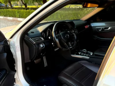 2015 Mercedes-Benz E-Class E 63 AMG 5.5L V8 Biturbo Engine White Brown Sedan GCC Specs
