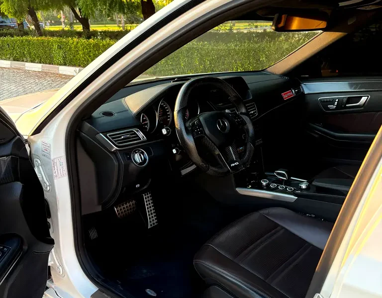 2015 Mercedes-Benz E-Class E 63 AMG 5.5L V8 Biturbo Engine White Brown Sedan GCC Specs
