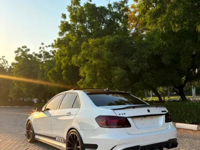 2015 Mercedes-Benz E-Class E 63 AMG 5.5L V8 Biturbo Engine White Brown Sedan GCC Specs