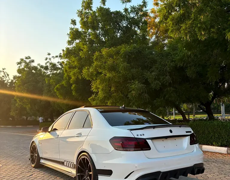 2015 Mercedes-Benz E-Class E 63 AMG 5.5L V8 Biturbo Engine White Brown Sedan GCC Specs
