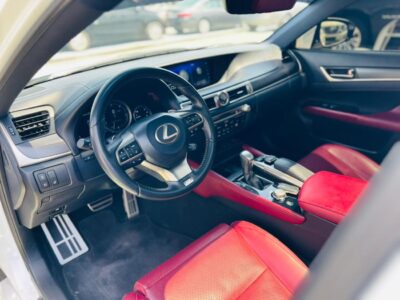 2019 LEXUS GS350 F-SPORT 3.5 Litres V6 Petrol Engine White Red Sedan American Specs