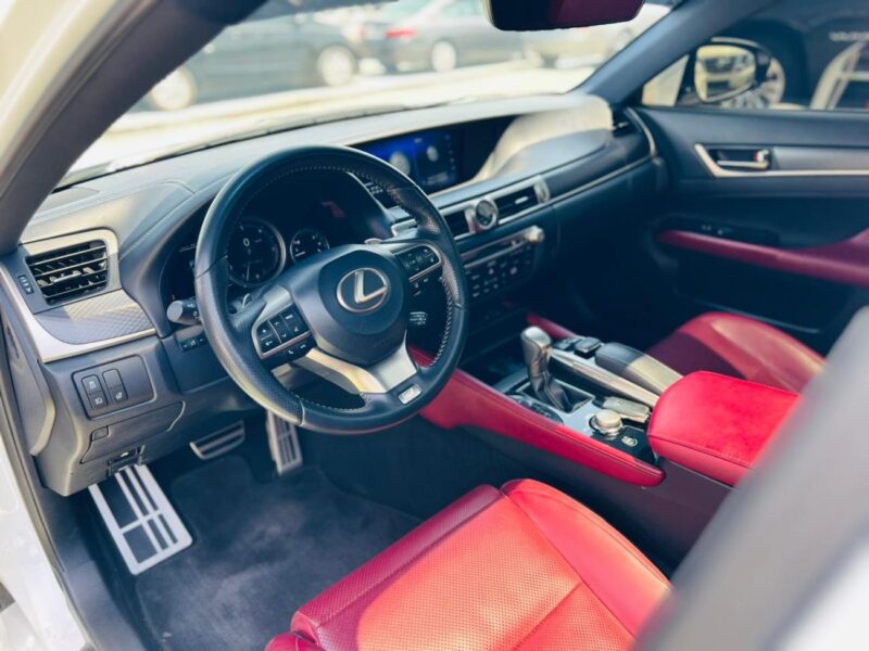 2019 LEXUS GS350 F-SPORT 3.5 Litres V6 Petrol Engine White Red Sedan American Specs