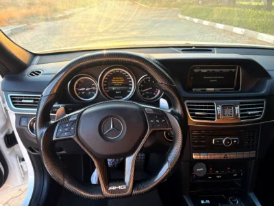 2015 Mercedes-Benz E-Class E 63 AMG 5.5L V8 Biturbo Engine White Brown Sedan GCC Specs
