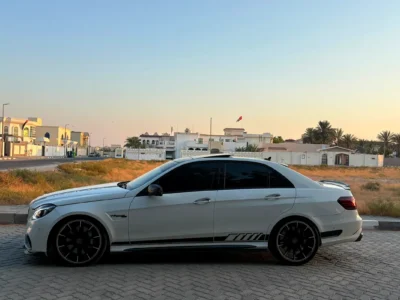 2015 Mercedes-Benz E-Class E 63 AMG 5.5L V8 Biturbo Engine White Brown Sedan GCC Specs