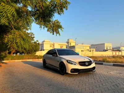 2015 Mercedes-Benz E-Class E 63 AMG 5.5L V8 Biturbo Engine White Brown Sedan GCC Specs