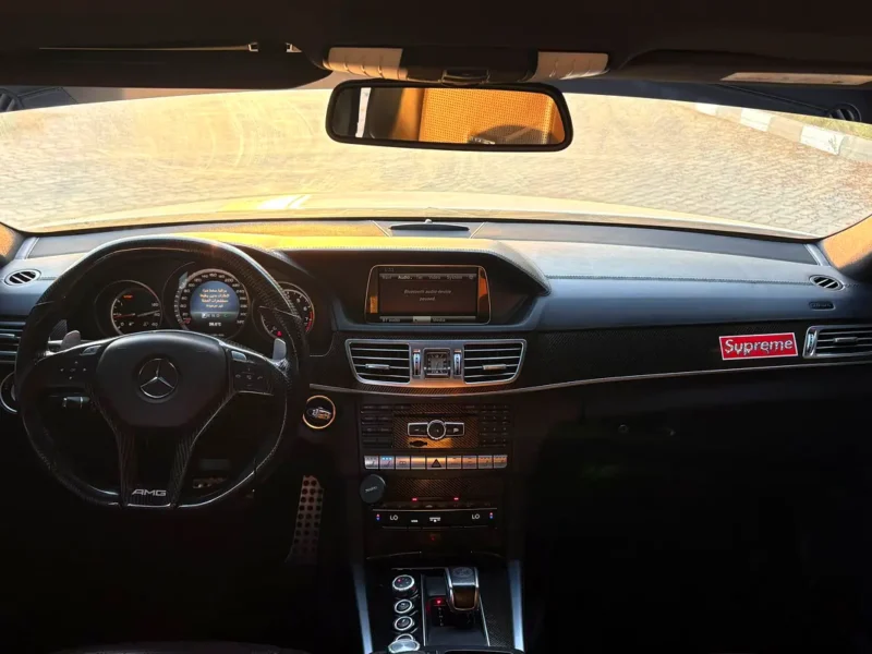 2015 Mercedes-Benz E-Class E 63 AMG 5.5L V8 Biturbo Engine White Brown Sedan GCC Specs