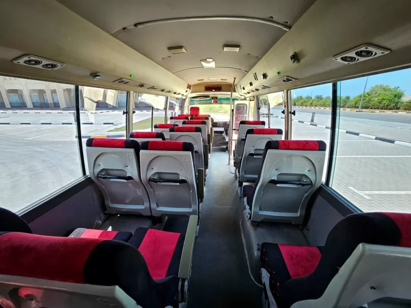 2012 Toyota Coaster 4 Cylinders Diesel Engine White Maroon Van MT Very Neat and Clean 30 Seater