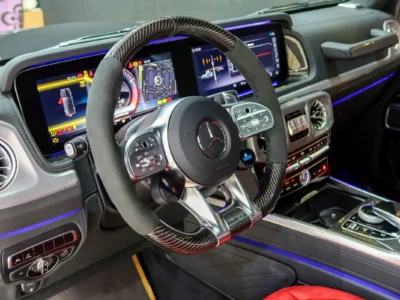 2022 Mercedes-Benz G-Class G 63 AMG 4.0L V8 Biturbo Petrol Engine Black Maroon SUV