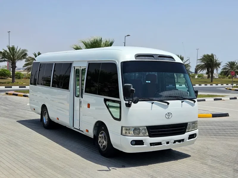2012 Toyota Coaster 4 Cylinders Diesel Engine White Maroon Van MT Very Neat and Clean 30 Seater