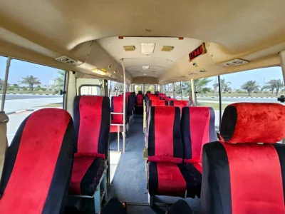 2012 Toyota Coaster 4 Cylinders Diesel Engine White Maroon Van MT Very Neat and Clean 30 Seater