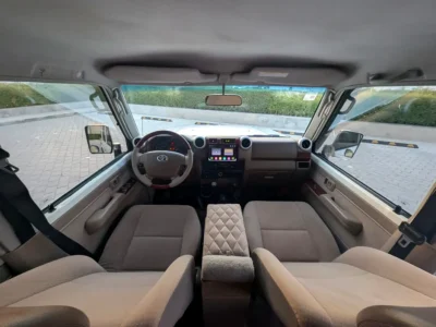 2018 Toyota Land Cruiser 76 Series 1VD-FTV 4.5L V8 Turbo Diesel White Beige SUV GCC Specs