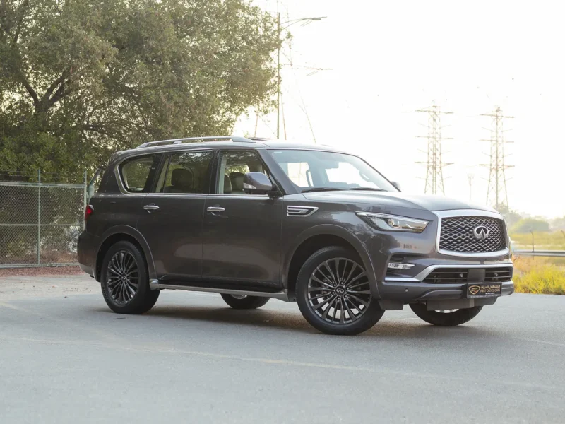 2023 Infiniti QX80 Sensory 5.6 Litres 8 Cylinders Petrol Engine Grey Black SUV GCC Specs