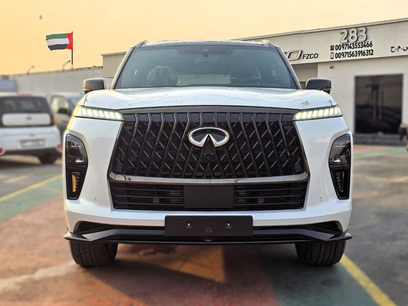 2026 Infiniti QX80 SENSORY CAPTAIN CHAIRS 3.5L V6 Turbo Petrol Engine White Black SUV