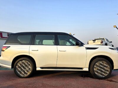 2026 Infiniti QX80 SENSORY CAPTAIN CHAIRS 3.5L V6 Turbo Petrol Engine White Black SUV