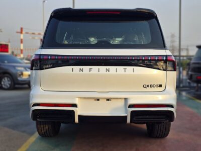 2026 Infiniti QX80 SENSORY CAPTAIN CHAIRS 3.5L V6 Turbo Petrol Engine White Black SUV