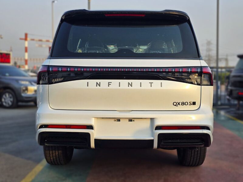 2026 Infiniti QX80 SENSORY CAPTAIN CHAIRS 3.5L V6 Turbo Petrol Engine White Black SUV