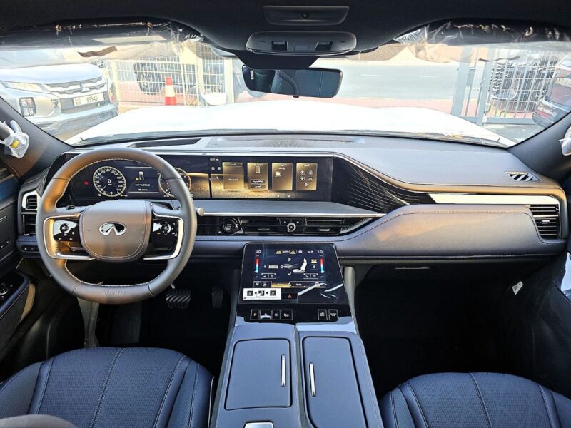 2026 Infiniti QX80 SENSORY CAPTAIN CHAIRS 3.5L V6 Turbo Petrol Engine White Black SUV