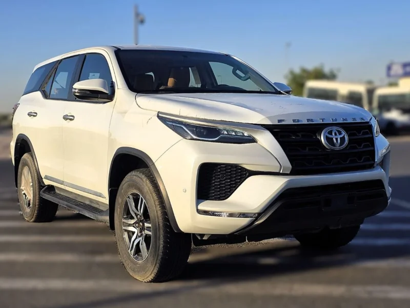 2023 Toyota Fortuner 2.7 Litres 4 Cylinders Petrol Engine White Tan SUV GCC Specs