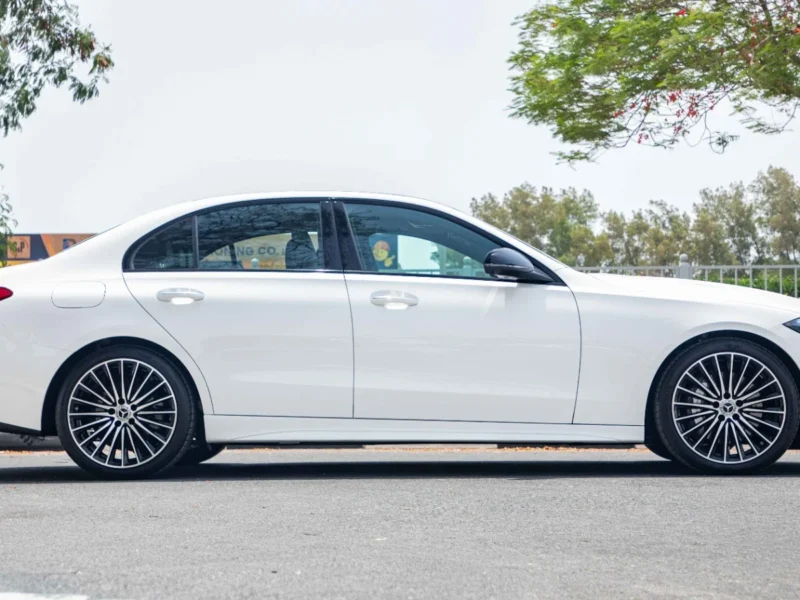 2026 Mercedes Benz C200 AMG Night Package 1.5L Turbo + 48V Mild Hybrid White Tan Sedan