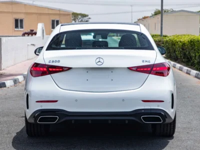 2026 Mercedes Benz C200 AMG Night Package 1.5L Turbo + 48V Mild Hybrid White Tan Sedan