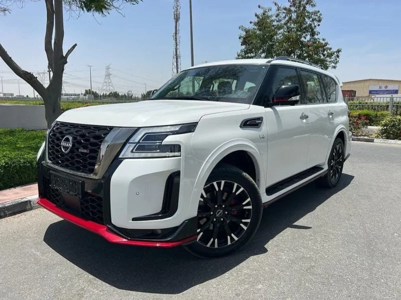 2023 Nissan Patrol NISMO 5.6 Litres 8 Cylinders Petrol Engine White Red SUV GCC Specs