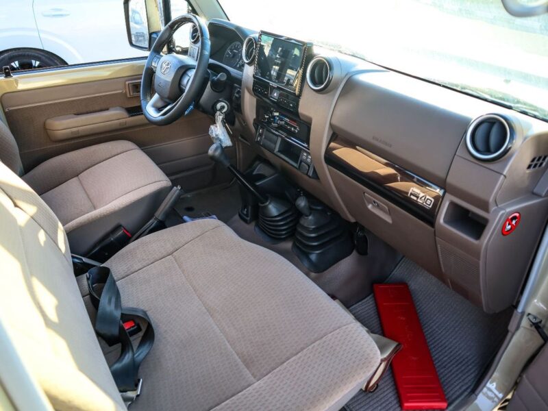2025 Toyota Land Cruiser 70 Series 4.0L V6 Single Cab Utility Beige Pickup Truck MT GCC