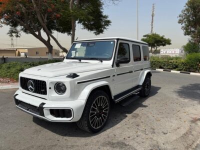 2025 Mercedes Benz G63 AMG STD NIGHT PACKAGE 4.0L V8 Engine White Black SUV