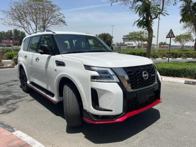 2023 Nissan Patrol NISMO 5.6 Litres 8 Cylinders Petrol Engine White Red SUV GCC Specs