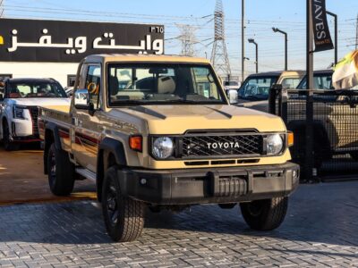 2025 Toyota Land Cruiser 70 Series 4.0L V6 Single Cab Utility Beige Pickup Truck MT GCC