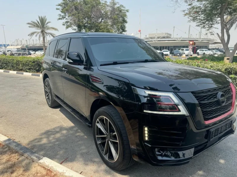 2022 Nissan Patrol LE T2 5.6 Liters 8 Cylinders Petrol Engine Black Red SUV GCC Specs