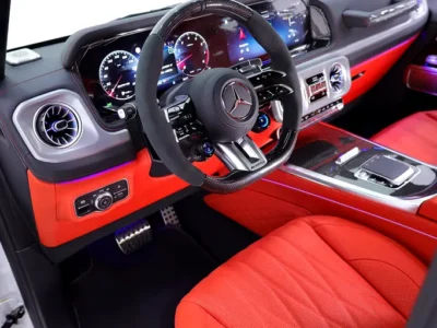 2026 Mercedes-Benz G-Class G 63 AMG 4.0L V8 Biturbo White Red SUV GCC CARBON INTERIOR