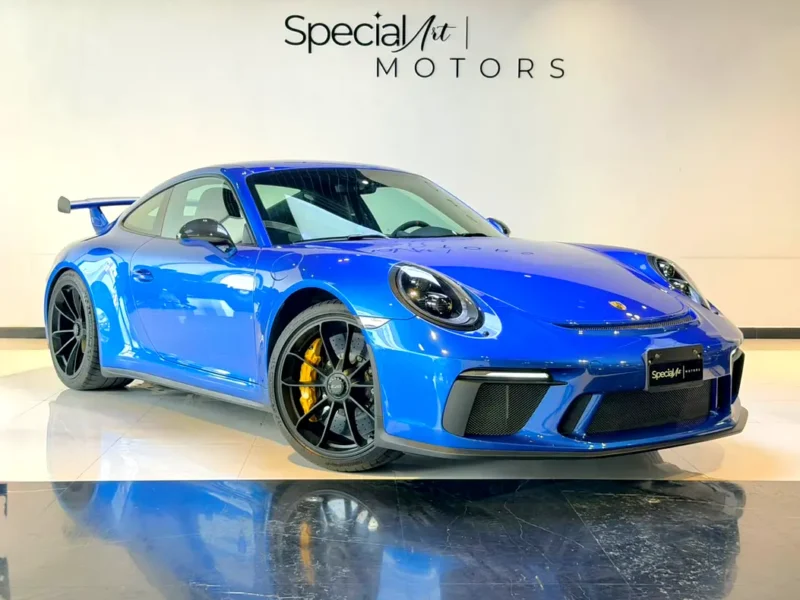 2018 Porsche 911 GT3 6 Cylinders Petrol Engine Blue Black Coupe Japanese Specs Auromatic