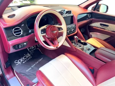2021 Bentley Bentayga W12 Speed 12 Cylinders petrol Engine Maroon Beige SUV GCC Specs