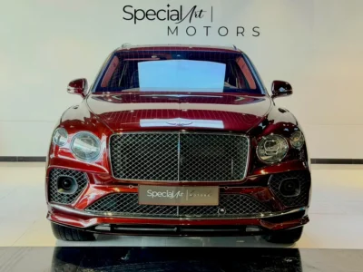 2021 Bentley Bentayga W12 Speed 12 Cylinders petrol Engine Maroon Beige SUV GCC Specs